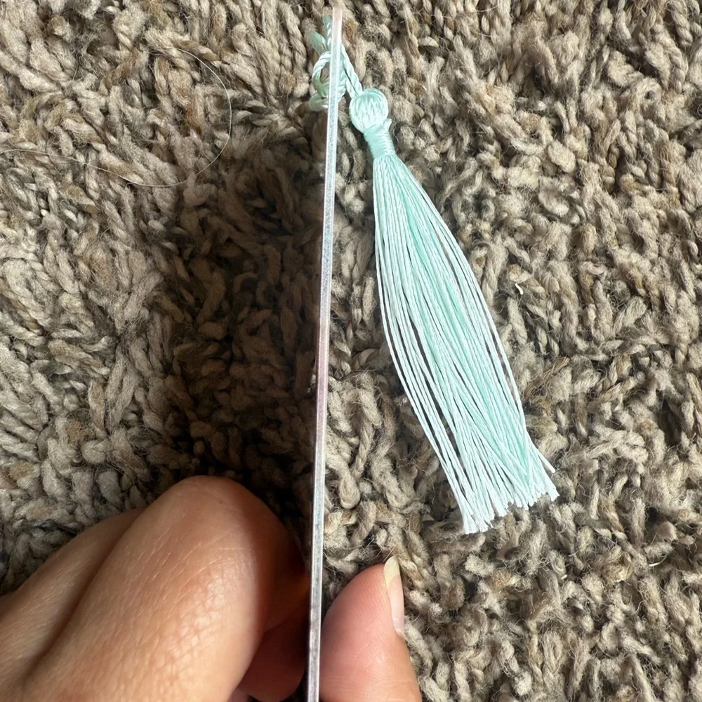 Labubu Bookmark, Brown Labubu With Blue Clothes